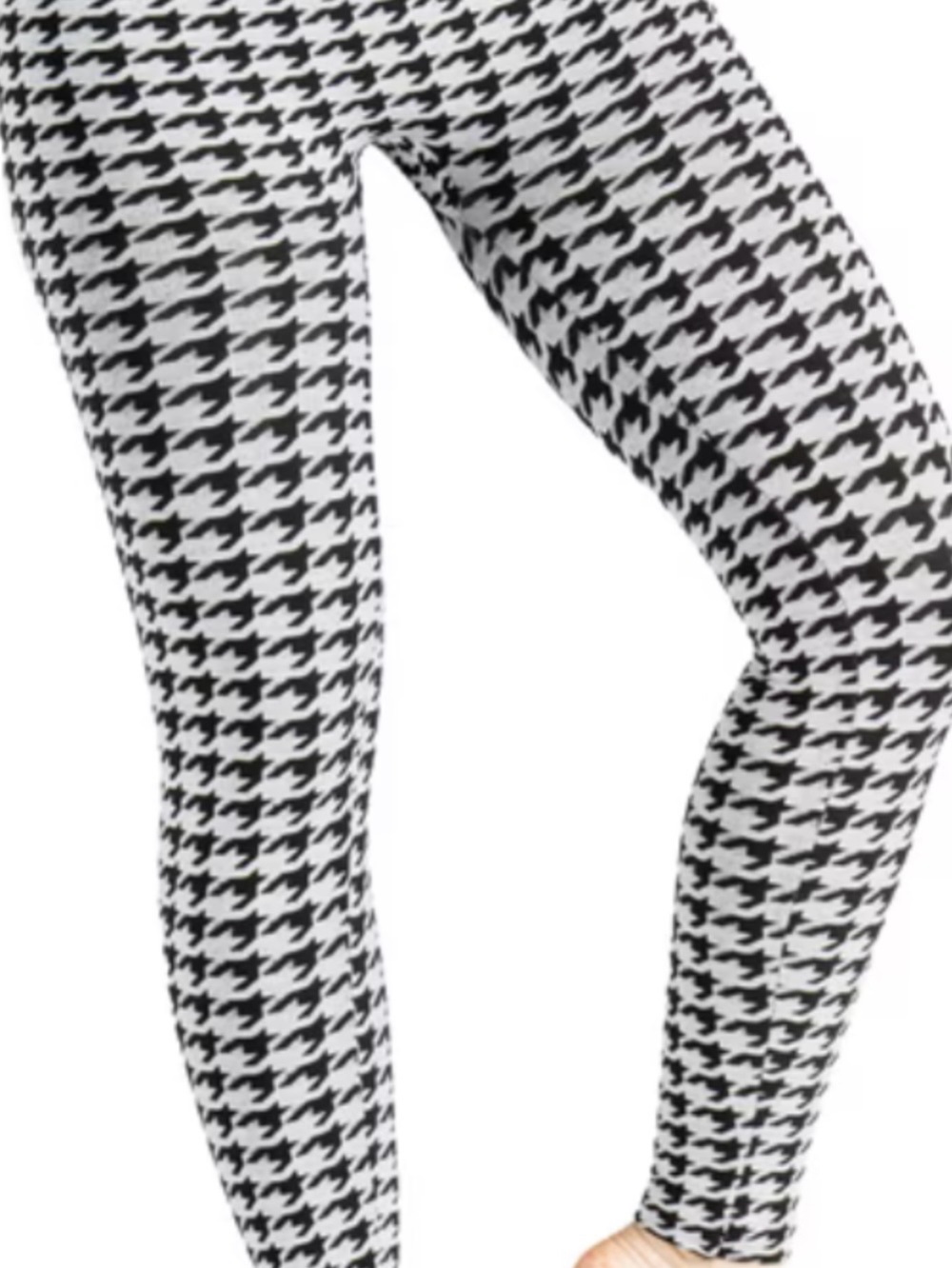 Britt’s Knits Houndstooth Fleece Lined Full Length Women’s Leggings Size M/L